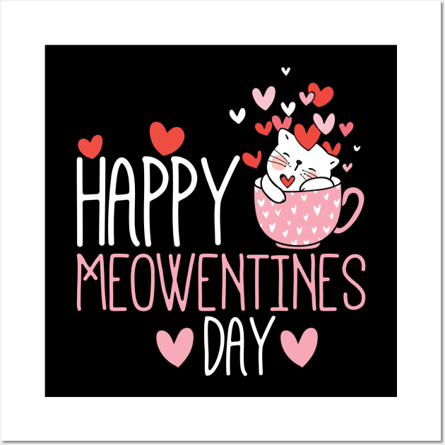 Happy Meowentine's Day Wall Art by BKFMerch